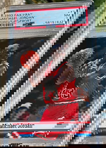 1993 1994 Fax Pax United Kingdom MICHAEL JORDAN WORLD OF SPORT PSA 7 Near Mint!