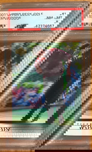 Tiger Woods Upper Deck #1 PSA 8