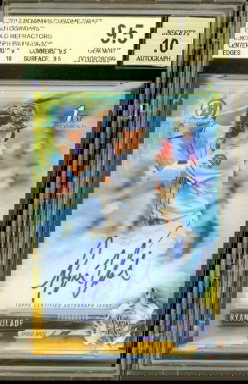 2017 Ryan Vilade Bowman Chrome Gold Refractor Auto /50 BGS 9.5