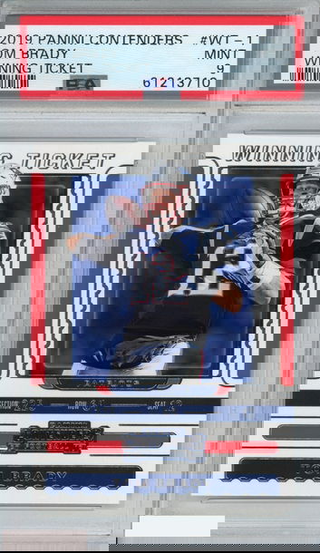 2019 PANINI CONTENDERS WINNING TICKET TOM BRADY #WT-1 PATRIOTS PSA 9 MINT