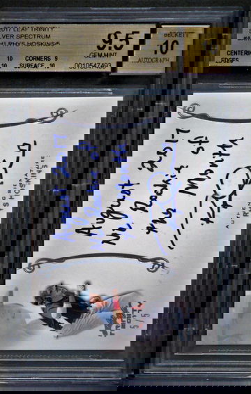 2017 Leaf Trinity Silver Spectrum Autograph /5 Rhys Hoskins BGS 9.5 w 10 Auto Pop 1