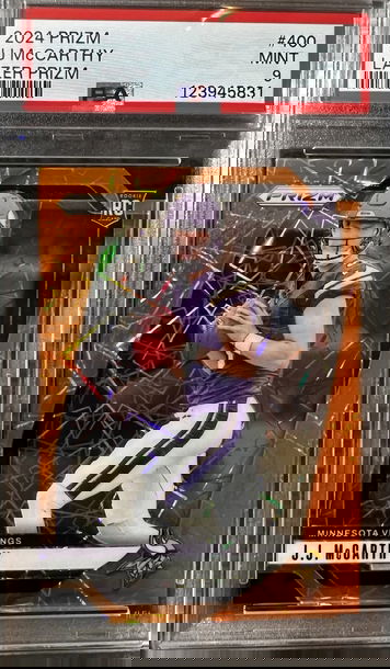 2024 Panini Prizm JJ McCarthy Lazer PSA 9