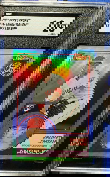 2018 Topps Chrome Shohei Ohtani 83 Design Refractor RC 