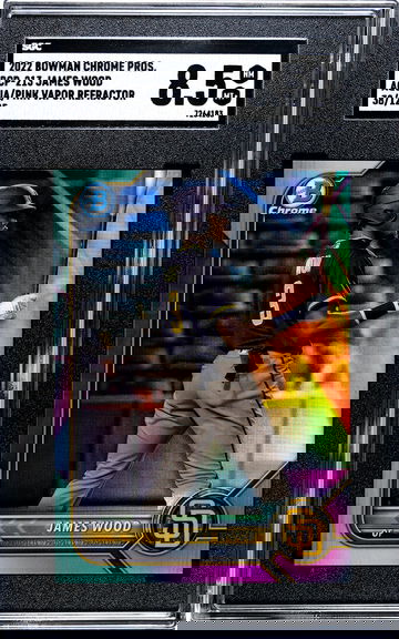2022 Bowman Chrome James Wood Aqua/Pink Vapor Refractor