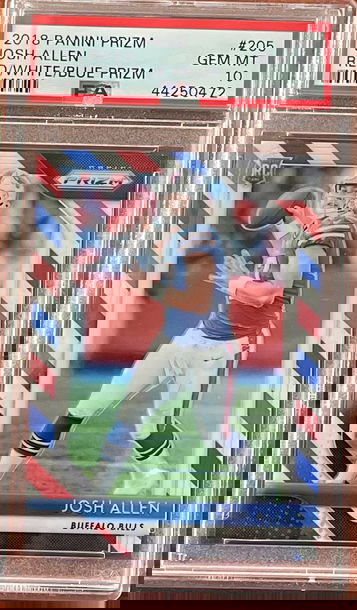 2018 Panini Prizm Josh Allen Red White Blue PSA 10