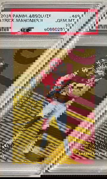 2018 PANINI ABSOLUTE #49 PATRICK MAHOMES II GEM MINT PSA 10
