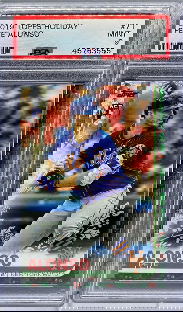 2019 Topps Holiday Pete Alonso #71 PSA 9