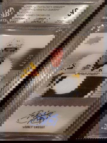 2016-17 UD Premier Acetate Stars Sidney Crosby Auto Patch