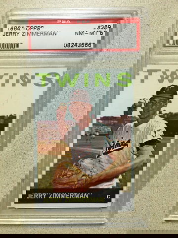 1964 Topps #369 Jerry Zimmerman PSA 8 NM-MT TWINS 