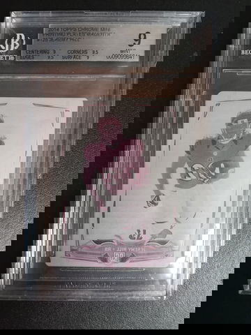 2014 Topps Chrome mini printing plates magenta Jeremy Hill #125 RC 1/1 BGS 9 