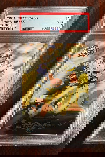 2001 Press Pass Drew Brees Torquer PSA 9