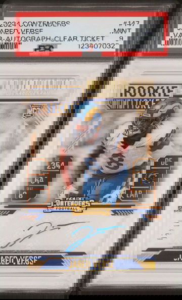 2024 Panini Contenders Jared Verse Clear Ticket Auto Variation /10 RC PSA 9