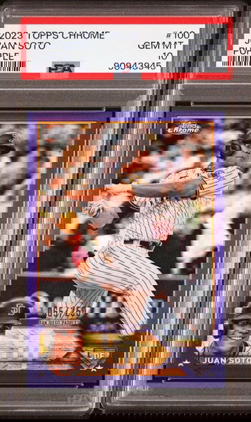 2023 Topps Chrome Purple Refractor Juan Soto #100 /250 PSA 10