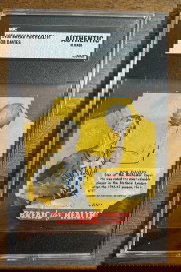 1950 Bread For Health Basketball Bob Davies - SGC Authentic Altered - Industry Ghost