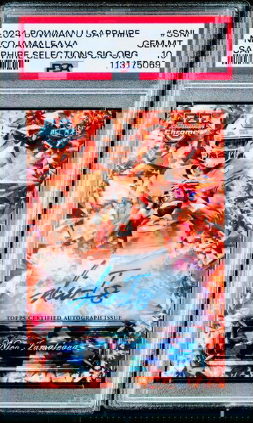 2024 Bowman University NICO IAMALEAVA Sapphire Selections Orange Auto /25 PSA 10