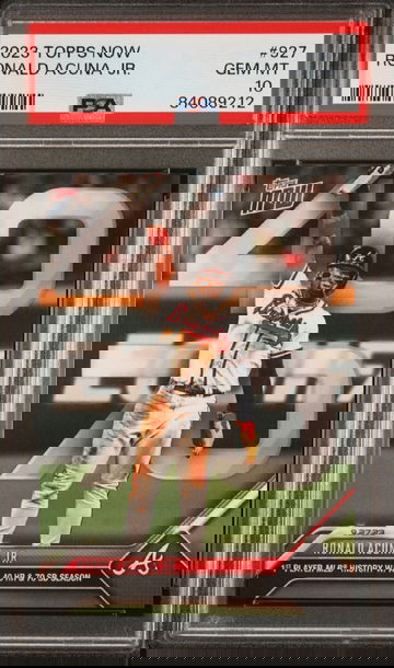 2023 Topps Now Ronald Acuna Jr. 40/70 Year PSA 10 MVP 🔥 #927 Atlanta Braves