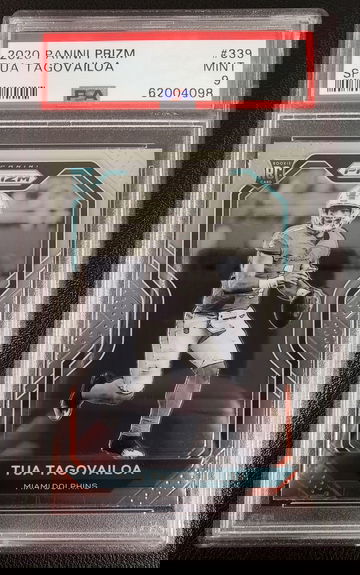 Tua Tagovailoa SP Black & White Negayive 2020 Panini Prizm PSA 9