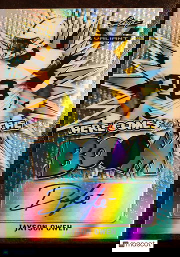 ODAFE OWEH 2021 Leaf Valiant Here Comes The Boom PLATINUM BLUE Auto SP #/20