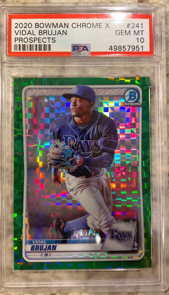 2020 Bowman Chrome X Vidal Brujan 15/31 PSA 10 GEM MINT