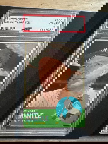 1963 TOPPS #200 MICKEY MANTLE PSA 4 CENTERED SHARP