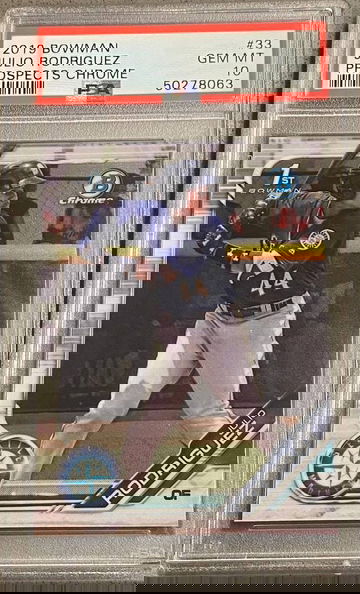 2019 Bowman Chrome Julio Rodriguez PSA 10 GEM MINT #33 ROOKIE RC