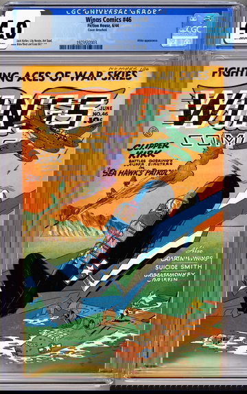 WINGS COMICS #46 CGC 4.0 CLASSIC GOLDEN AGE ADAPTN OF HISTORIC WWII AIR BATTLES 1944