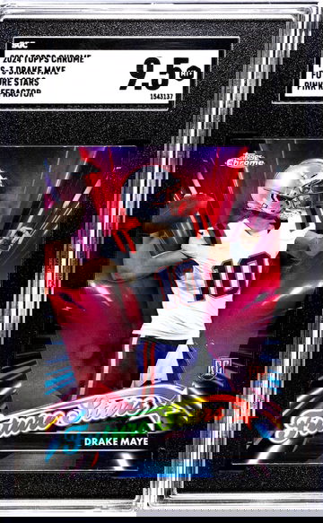 2024 Topps Chrome #FS-3 Drake Maye Future Stars Pink Refractor SGC 9.5
