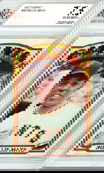 1972 TOPPS WILLIE MAYS BVG 7.5