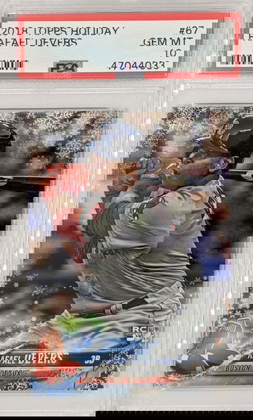 2018 Topps Holiday Rafael Devers Rookie RC PSA 10 Gem Mint 