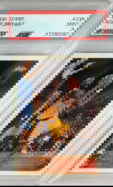 1996 Topps Basketball #138 Kobe Bryant Rookie Card Graded PSA 9 Lakers Mint