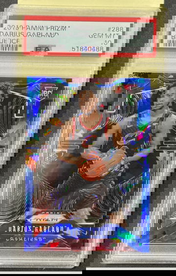 2019 Panini Prizm Darius Garland Blue ice 09/99 PSA 10