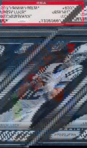 2012 Panini Prizm 203 Andrew Luck RC PSA 10 GEM MT 0660