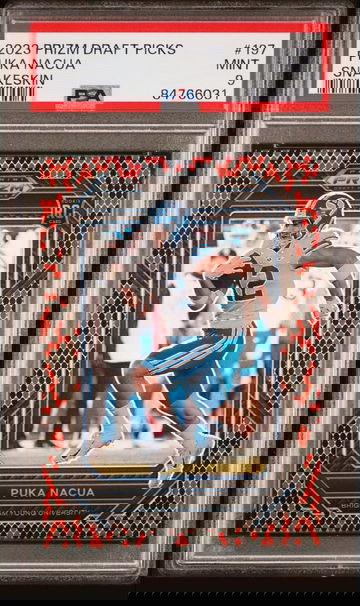 2023 Prizm Draft Picks Puka Nacua Snakeskin RC PSA 9. Pop 10