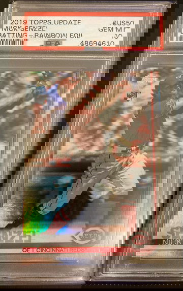2019 Topps Update Nick Senzel Rainbow Foil PSA 10