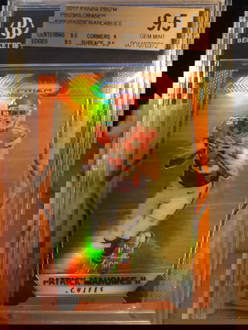 Patrick Mahomes 2017 Orange Prizm