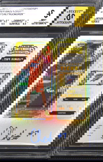 2022-23 #137 Chet Holmgren The Finals Ticket Autograph Autograde 10 17/49 BGS 9