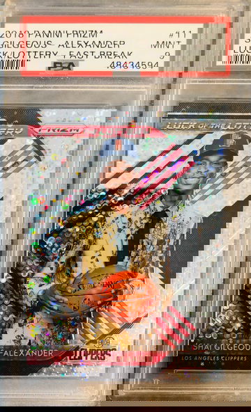 Shai Gilgeous Alexander 2018 Prizm Luck of Lottery Fast Break #11