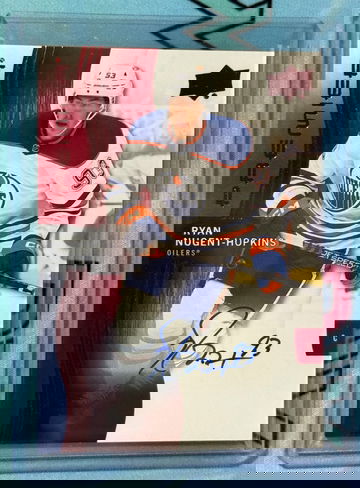 2023-24 UD Premier Auto Ryan Nugent-Hopkins Oilers