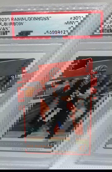 Joe Burrow 2020 Donruss Canvas RC #301 PSA 9 Mint