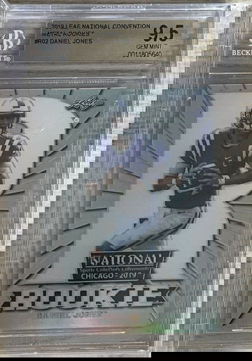 2019 Leaf National Convention Daniel Jones Rookie Silver Refractor BGS 9.5