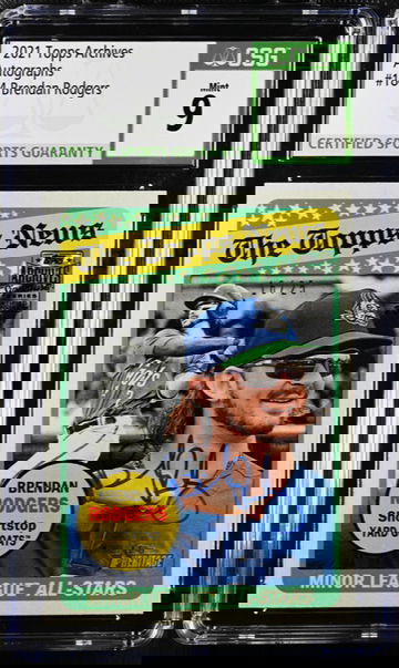 2021 Topps Archives #184 Brendan Rodgers Rookie Auto CSG 9 /25