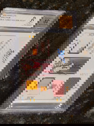 2020 Absolute Antonio Gandy-Golden Triple RPA Rookie RC #236 BGS 8 / 10