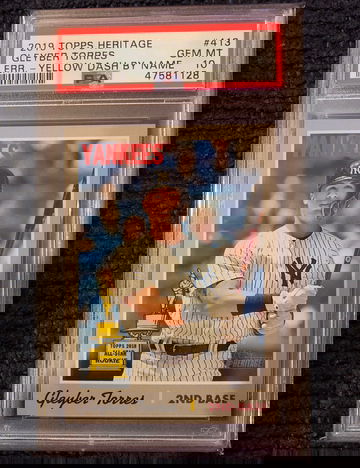 2019 Topps Heritage Gleyber Torres error PSA 10