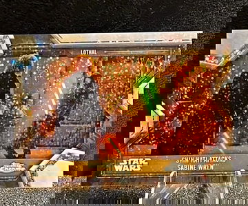 2025 Topps Star Wars Hyperspace  Shin Hati Attacks Sabine Wren  Galactic Dust  /75