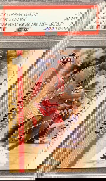 2003 Upper Deck Lebron James PB Gold PSA 9