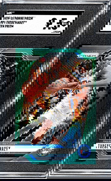 2024-25 Panini Prizm #96 Tyrese Maxey Green Prizm SGC 9.5