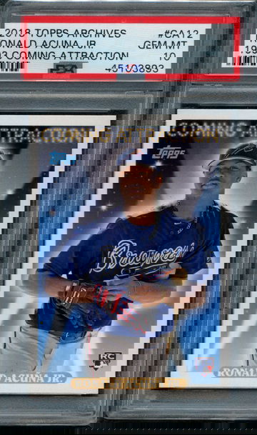 Ronald Acuna Jr 2018 Topps Archives Coming Attraction #12 PSA 10 RC