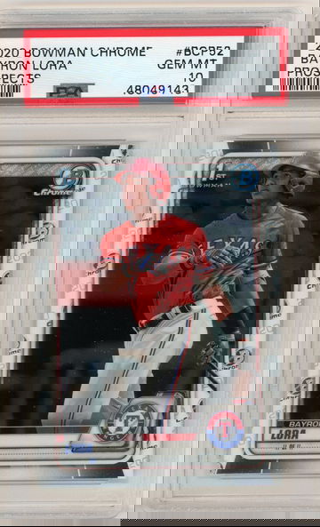 2020 Bowman Chrome Prospect Bayron Lora BCP52 PSA 10 Gem Mint