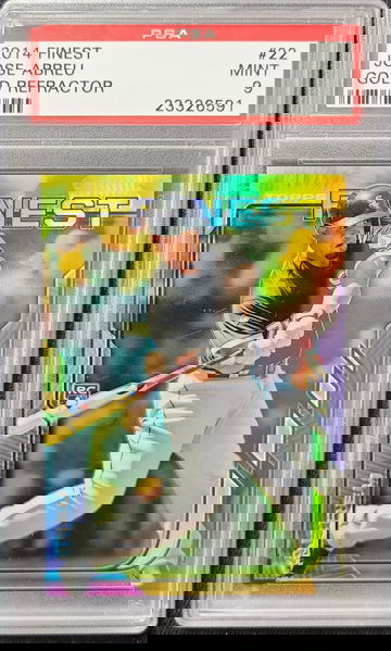 Jose Abreu 2014 Topps Finest Gold Refractor #10/50 Rookie RC PSA 9 Mint