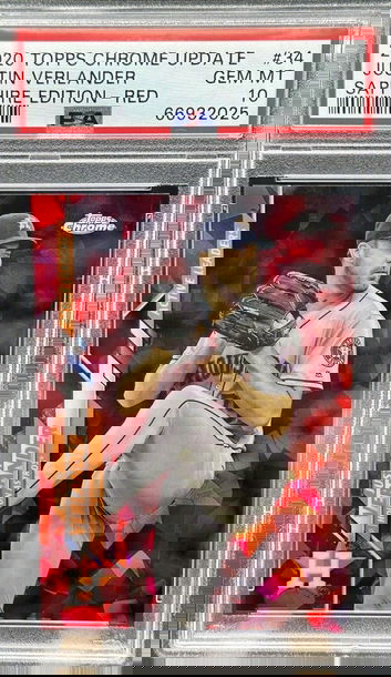 2020 TOPPS CHROME UPDATE SAPPHIRE EDITION JUSTIN VERLANDER RED 3/5 PSA 10!!